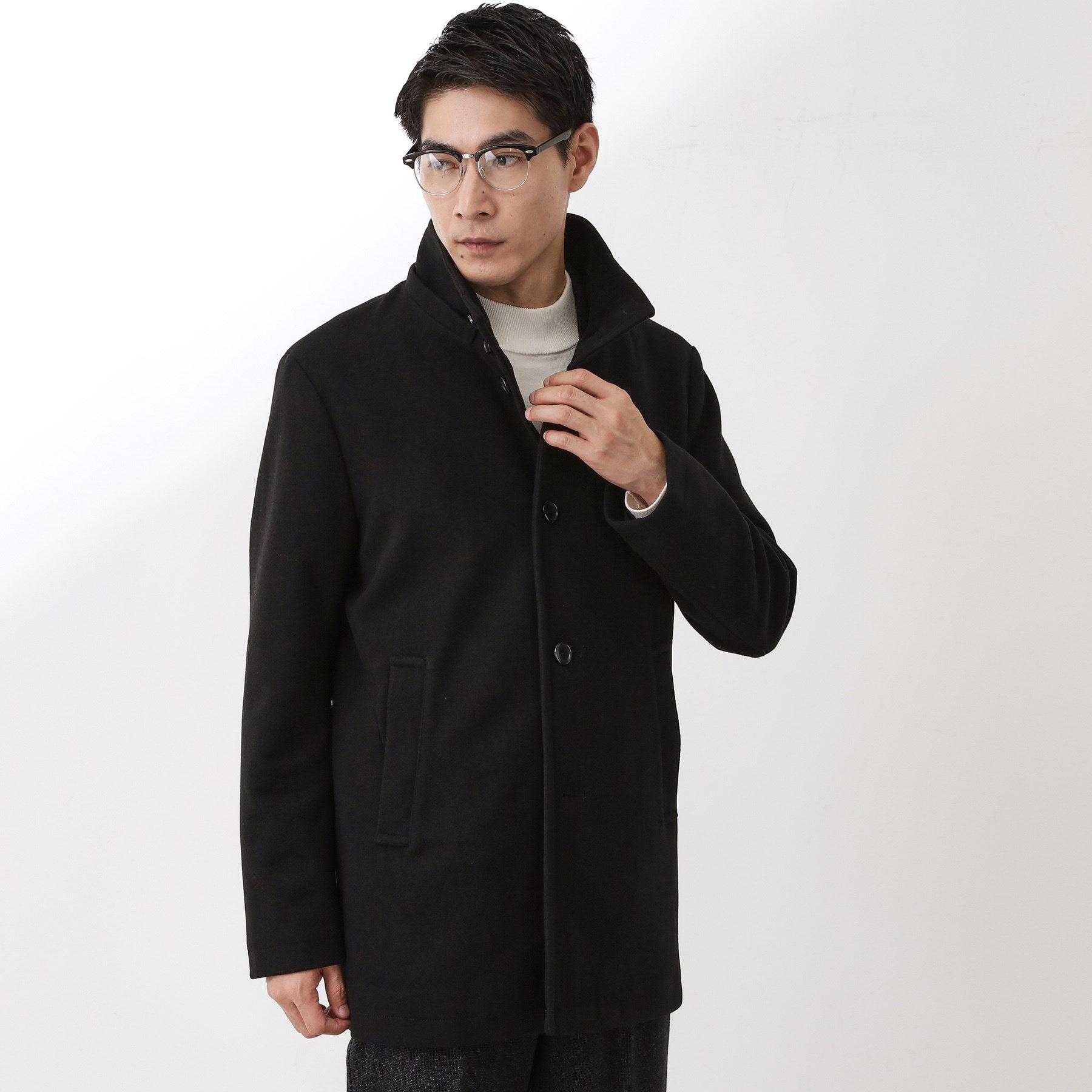 ザ ショップ ティーケー(メンズ) THE SHOP TK(Men) ウーリックスタンドメルトンコート （グレー(412)） グレー(412)