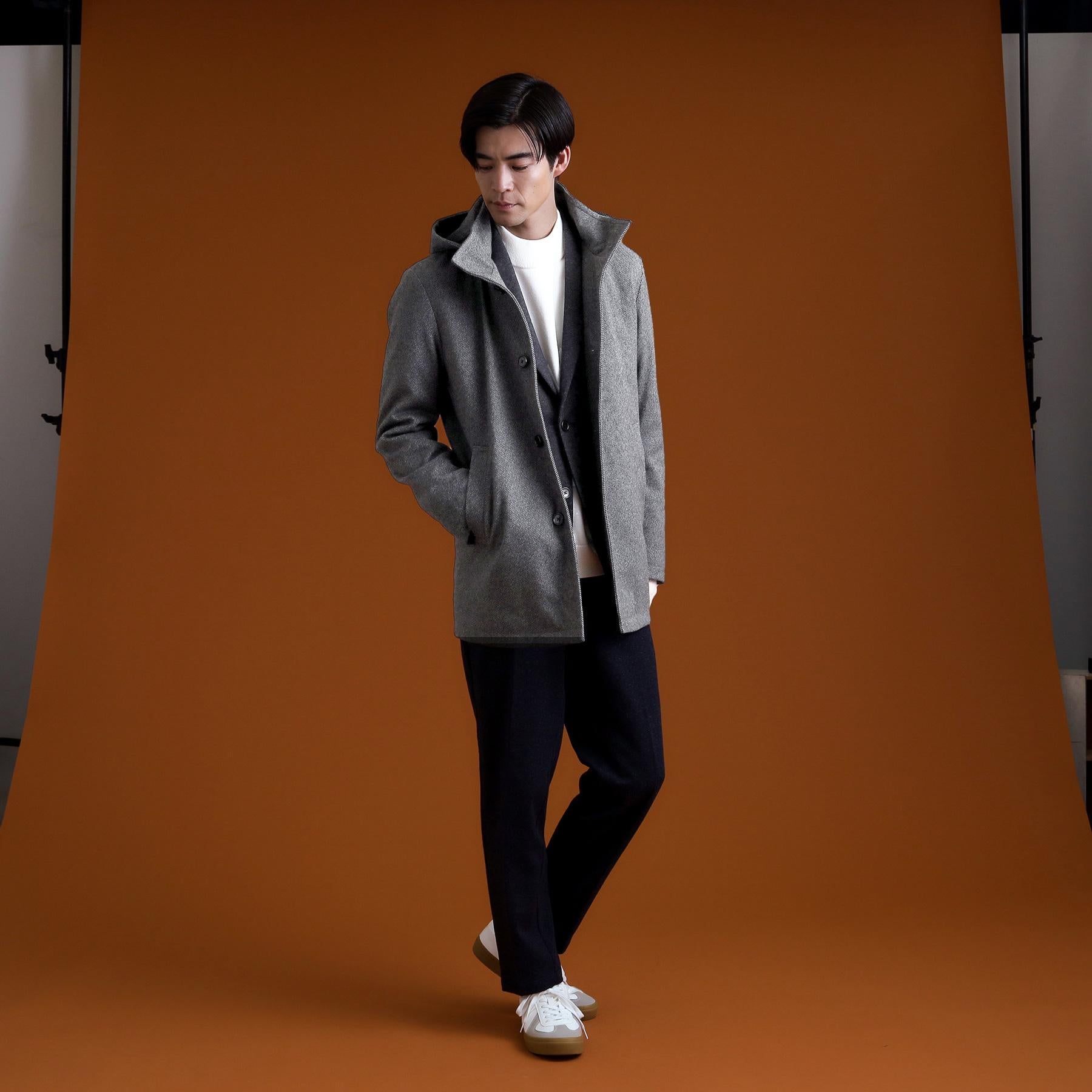 ザ ショップ ティーケー(メンズ) THE SHOP TK(Men) ウーリックスタンドメルトンコート （グレー(412)） グレー(412)