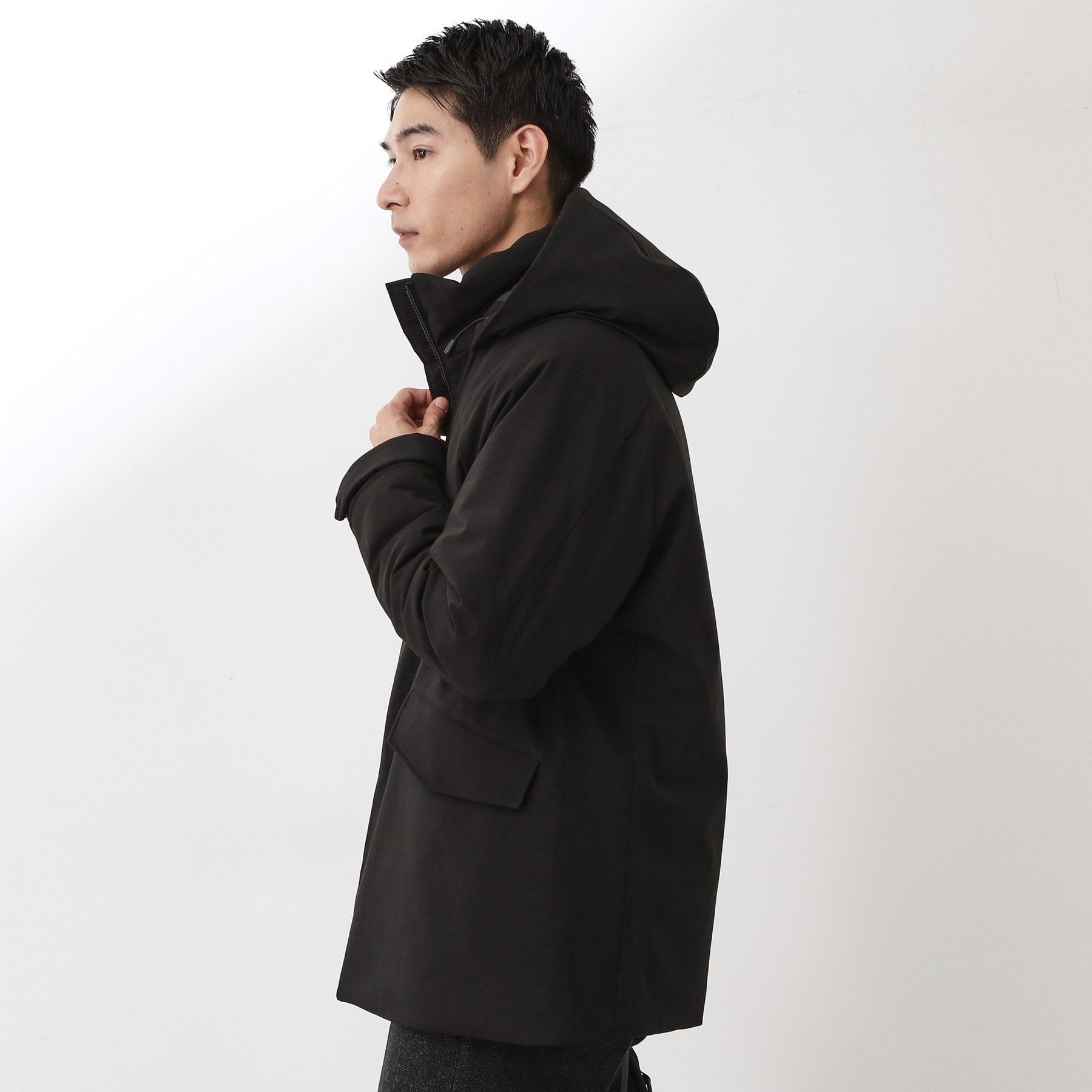 ザ ショップ ティーケー(メンズ) THE SHOP TK(Men) SORONA／ソロナ 中綿2WAYブルゾン 【防風／洗濯機OK／フード脱着可】 （ブラック(019)） ブラック(019)