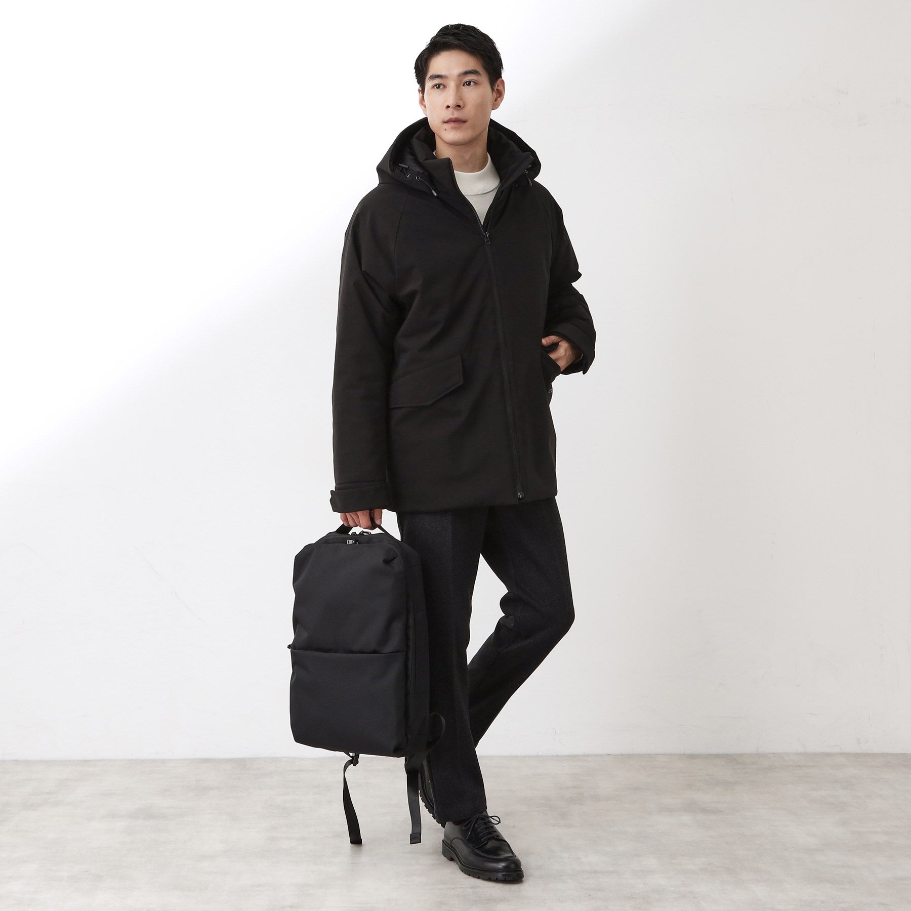 ザ ショップ ティーケー(メンズ) THE SHOP TK(Men) SORONA／ソロナ 中綿2WAYブルゾン 【防風／洗濯機OK／フード脱着可】 （ブラック(019)） ブラック(019)