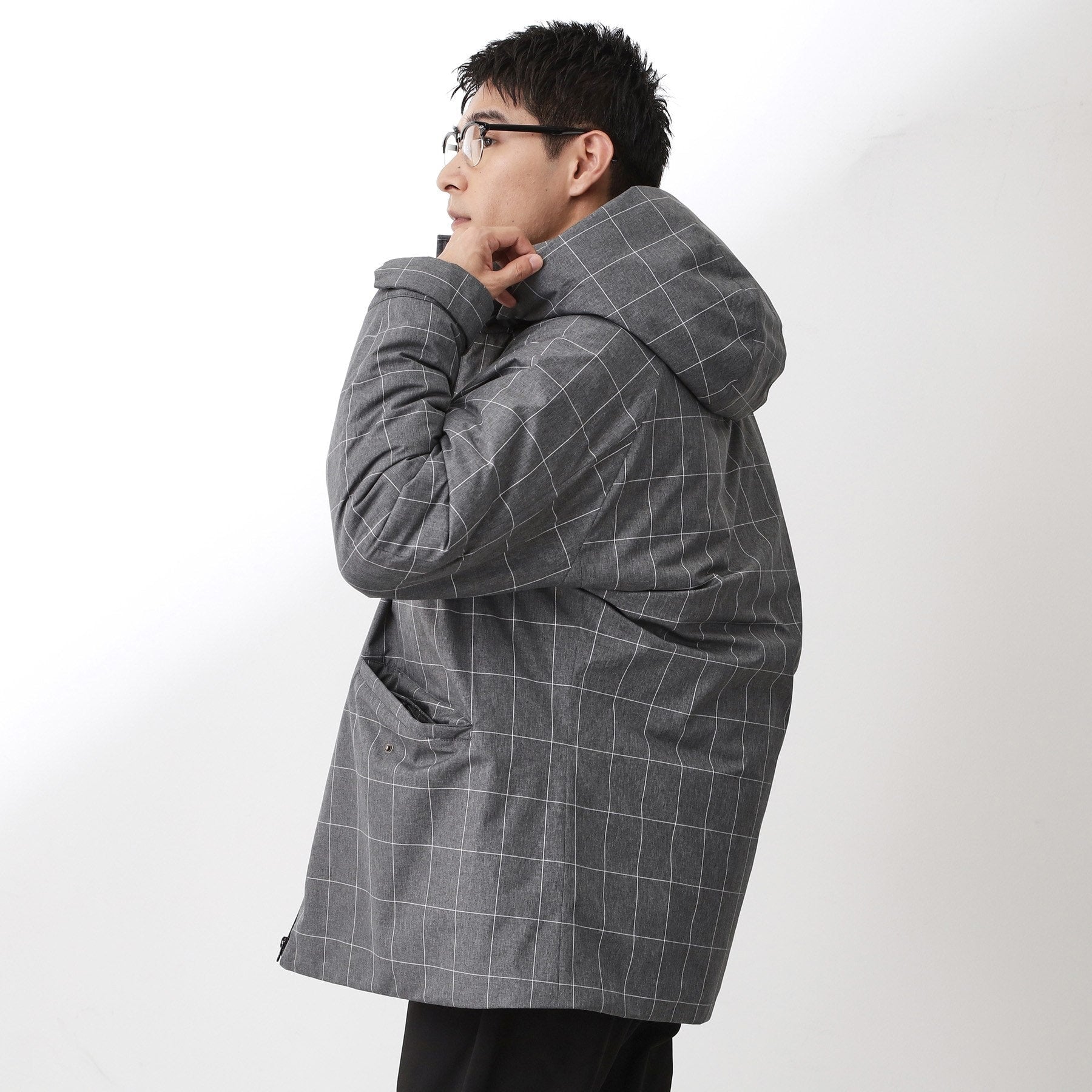 ザ ショップ ティーケー(メンズ) THE SHOP TK(Men) SORONA／ソロナ 中綿2WAYブルゾン 【防風／洗濯機OK／フード脱着可】 （ブラック(019)） ブラック(019)