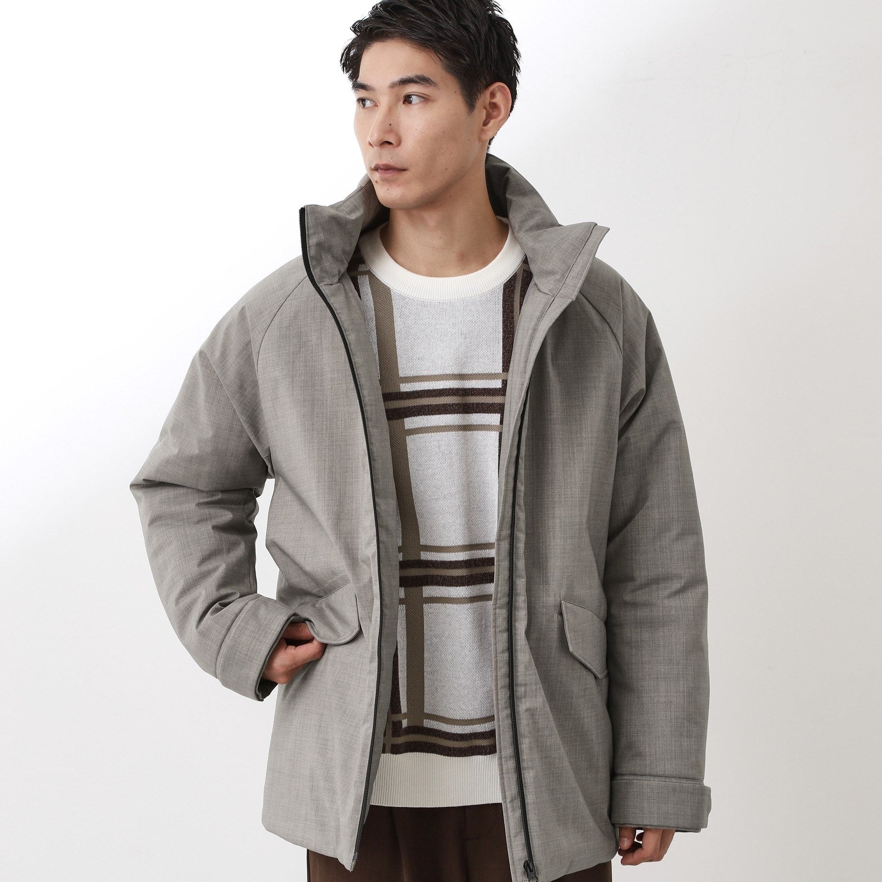 ザ ショップ ティーケー(メンズ) THE SHOP TK(Men) SORONA／ソロナ 中綿2WAYブルゾン 【防風／洗濯機OK／フード脱着可】 （ブラック(019)） ブラック(019)