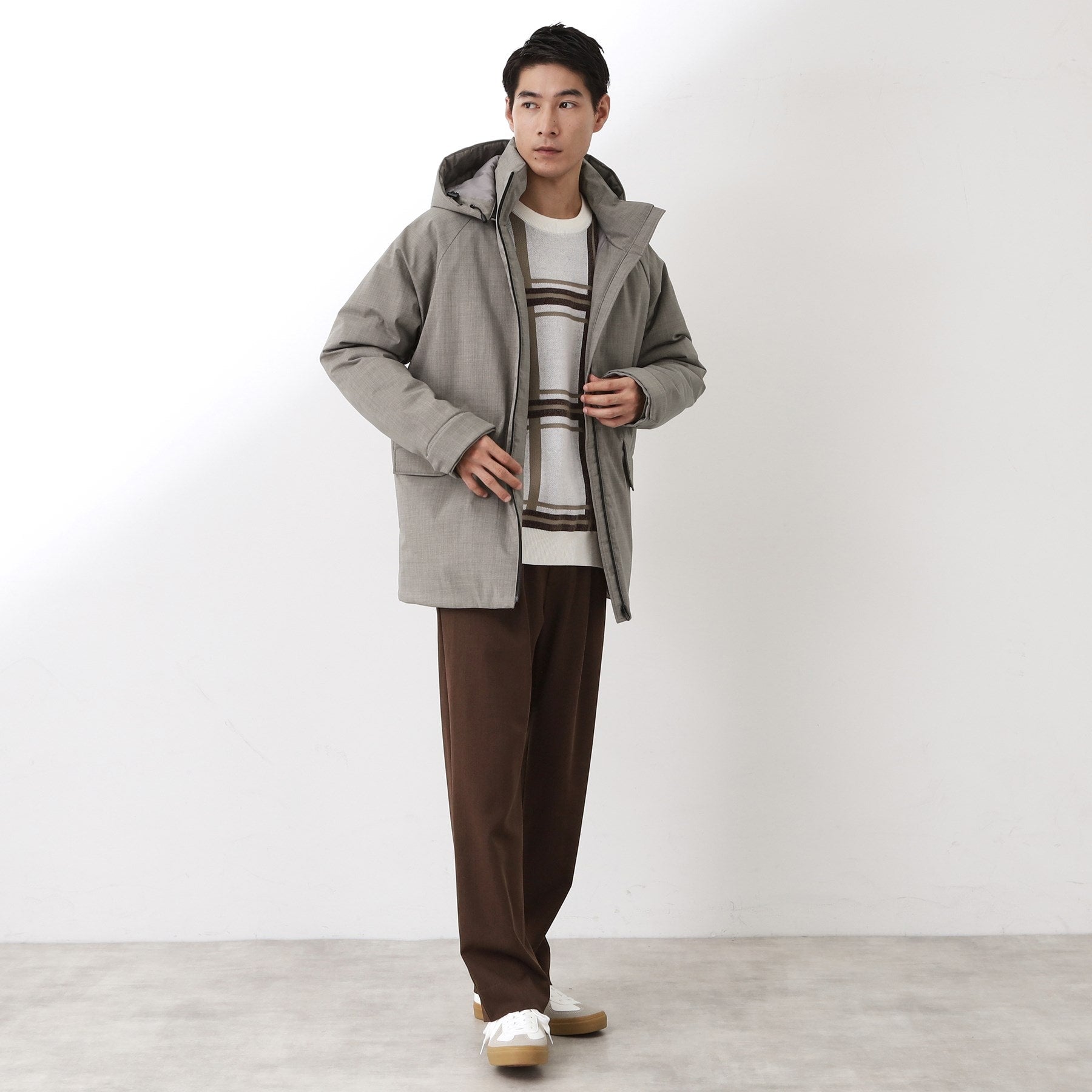 ザ ショップ ティーケー(メンズ) THE SHOP TK(Men) SORONA／ソロナ 中綿2WAYブルゾン 【防風／洗濯機OK／フード脱着可】 （ブラック(019)） ブラック(019)