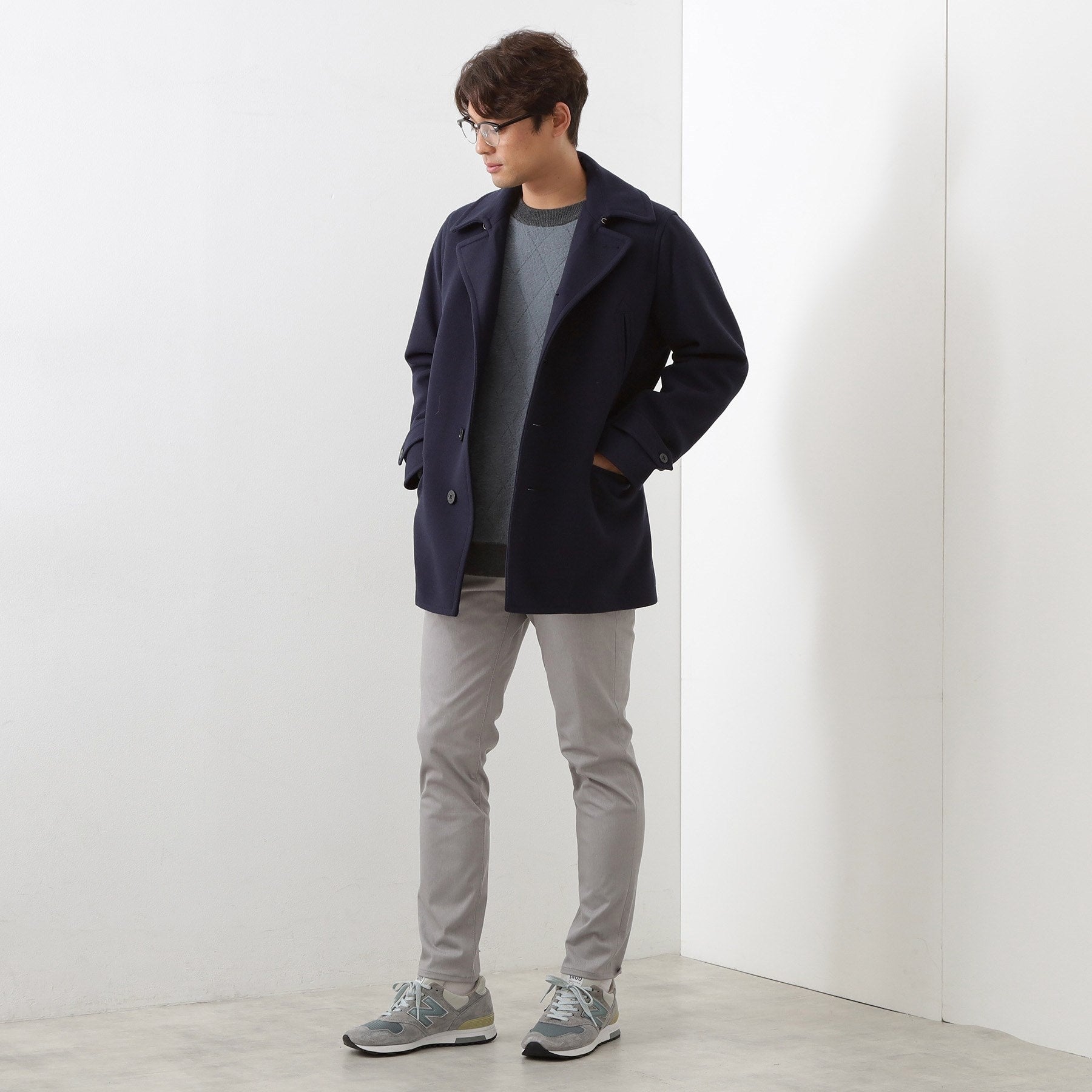 ザ ショップ ティーケー(メンズ) THE SHOP TK(Men) ウーリックシングルPジャケット （ネイビー(094)） ネイビー(094)