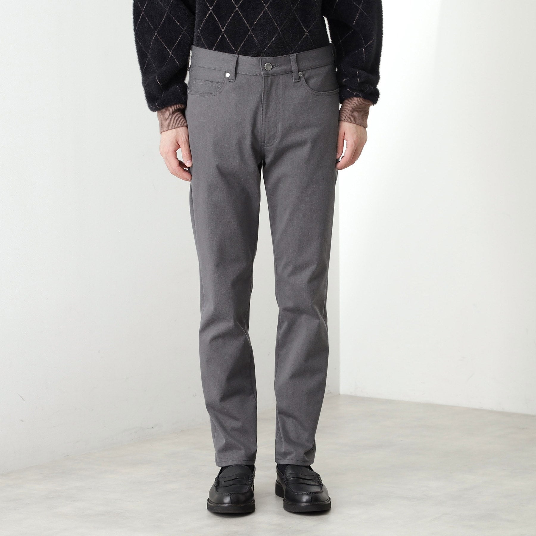 ザ ショップ ティーケー(メンズ) THE SHOP TK(Men) プレミアムスキニーパンツ WARM【裏起毛/360°ストレッチ/洗濯機OK】 （ブラウン(044)） ブラウン(044)