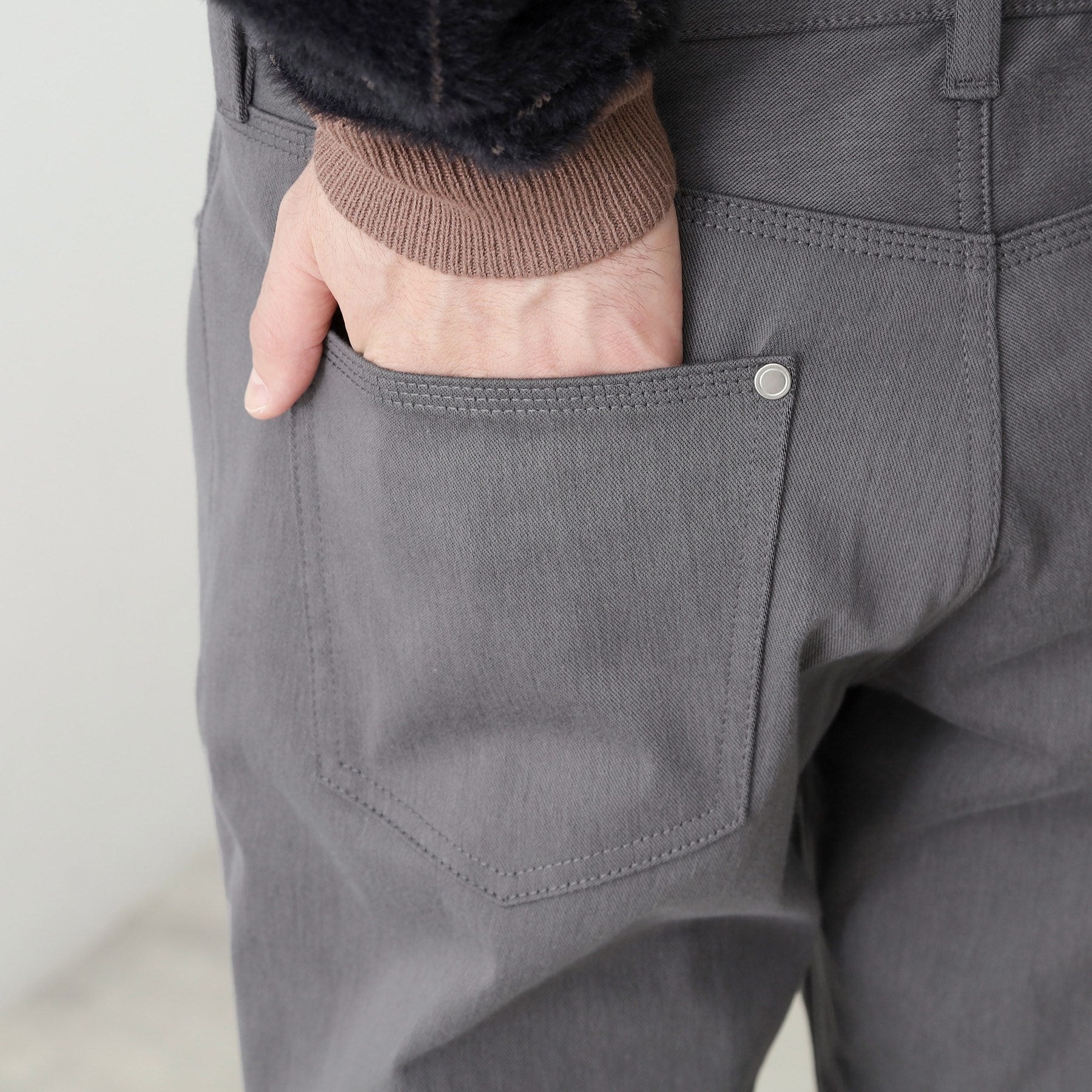 ザ ショップ ティーケー(メンズ) THE SHOP TK(Men) プレミアムスキニーパンツ WARM【裏起毛/360°ストレッチ/洗濯機OK】 （ブラウン(044)） ブラウン(044)