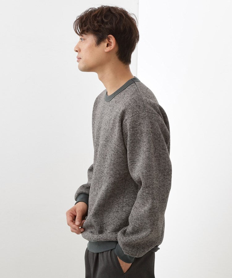 ザ ショップ ティーケー(メンズ) THE SHOP TK(Men) 【裏起毛で暖かい】レトロフリーススウェット （ブルーグリーン(097)） ブルーグリーン(097)