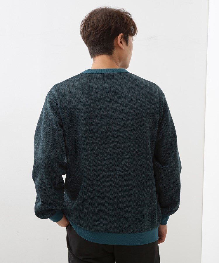 ザ ショップ ティーケー(メンズ) THE SHOP TK(Men) 【裏起毛で暖かい】レトロフリーススウェット （ブルーグリーン(097)） ブルーグリーン(097)