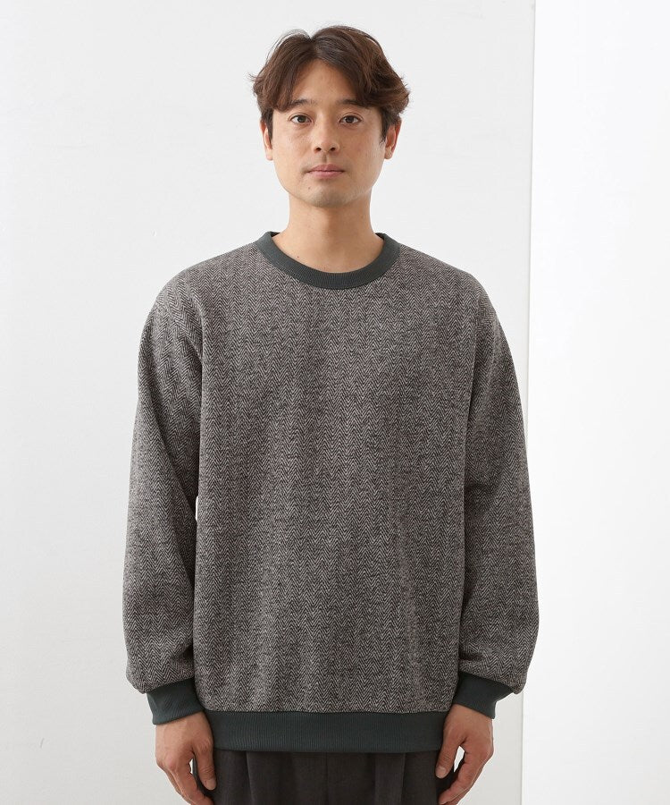 ザ ショップ ティーケー(メンズ) THE SHOP TK(Men) 【裏起毛で暖かい】レトロフリーススウェット （ブルーグリーン(097)） ブルーグリーン(097)