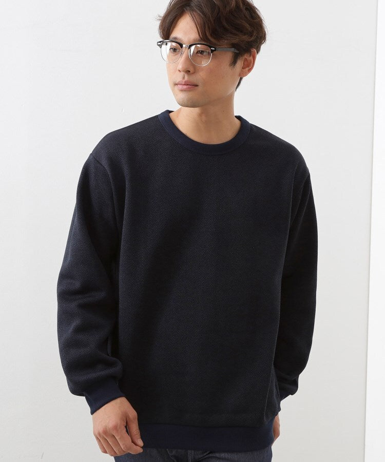 ザ ショップ ティーケー(メンズ) THE SHOP TK(Men) 【裏起毛で暖かい】レトロフリーススウェット （ブルーグリーン(097)） ブルーグリーン(097)