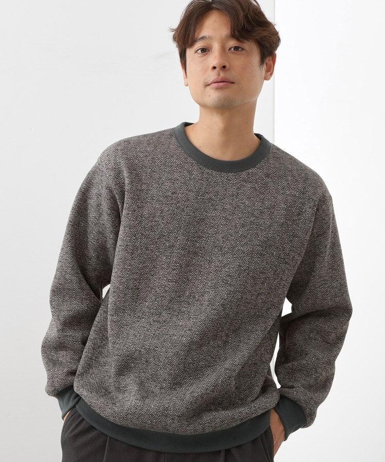 ザ ショップ ティーケー(メンズ) THE SHOP TK(Men) 【裏起毛で暖かい】レトロフリーススウェット （チャコールグレー(014)） チャコールグレー(014)