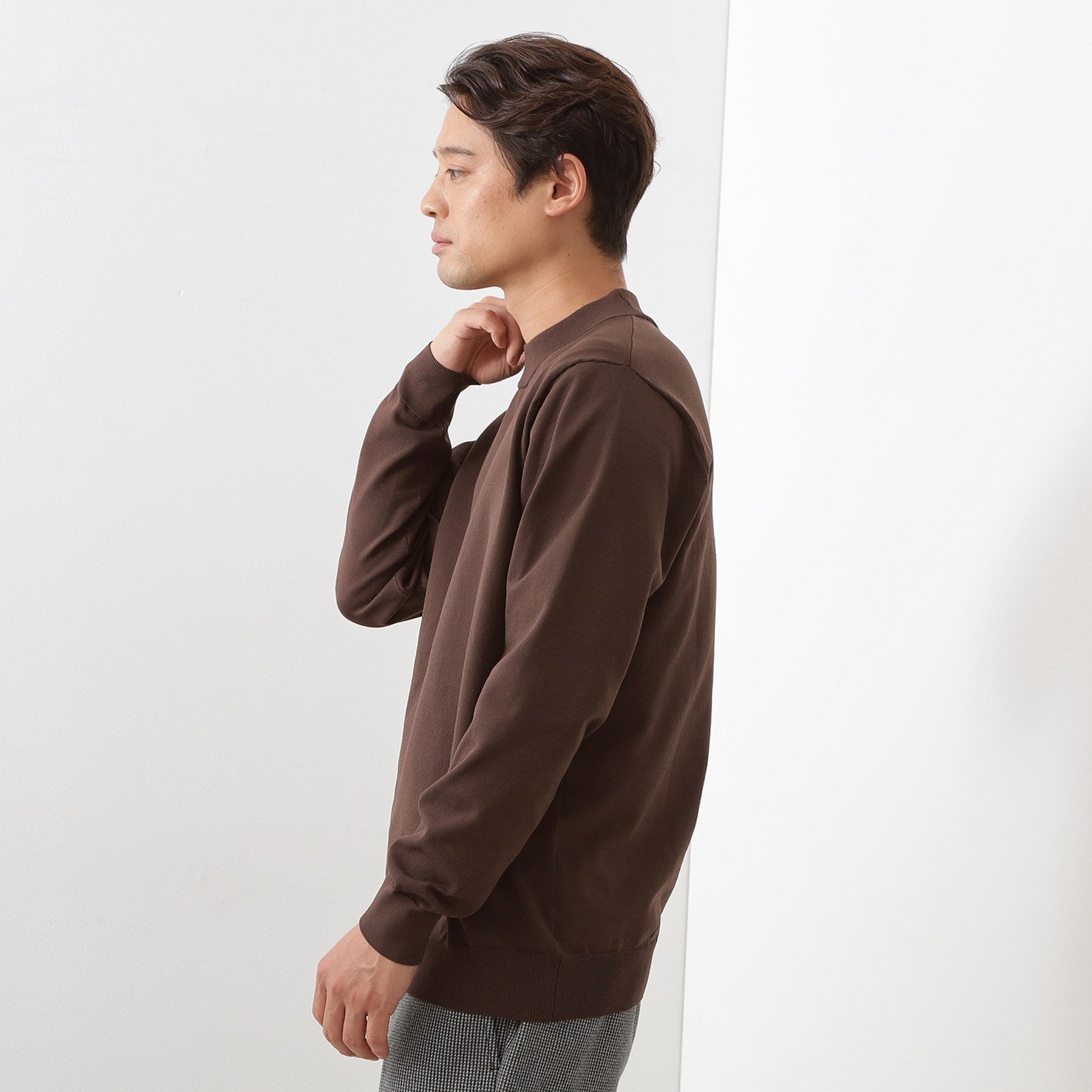 ザ ショップ ティーケー(メンズ) THE SHOP TK(Men) 【冬のビジネスシーンに最適】モックネックニット （ネイビー(094)） ネイビー(094)