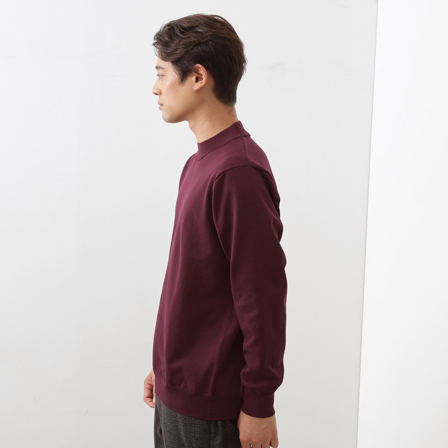 ザ ショップ ティーケー(メンズ) THE SHOP TK(Men) 【冬のビジネスシーンに最適】モックネックニット （ネイビー(094)） ネイビー(094)