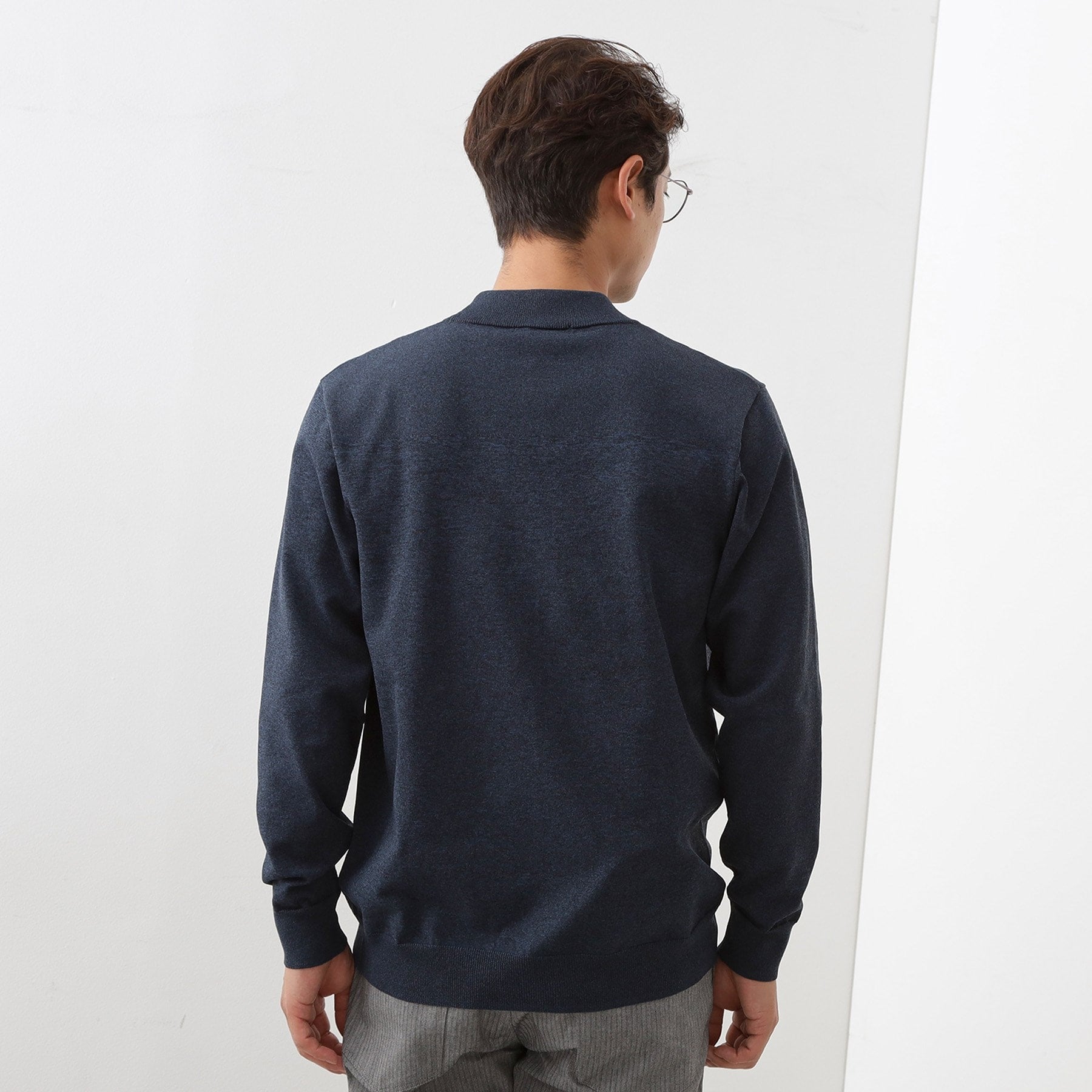 ザ ショップ ティーケー(メンズ) THE SHOP TK(Men) 【冬のビジネスシーンに最適】モックネックニット （ネイビー(094)） ネイビー(094)