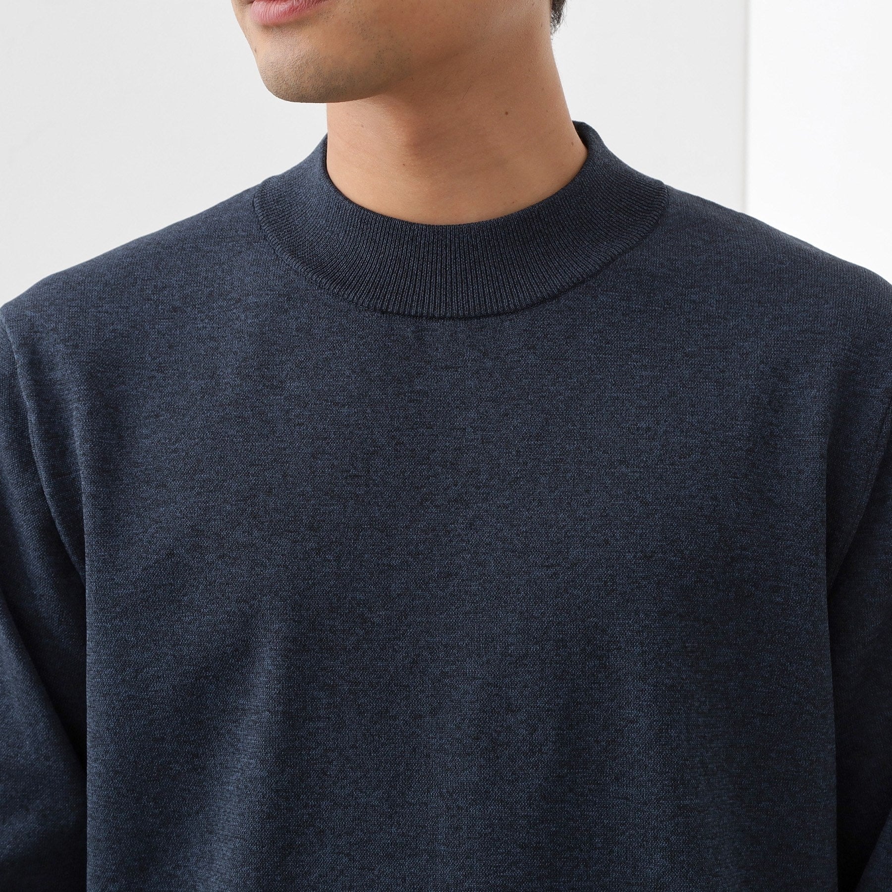 ザ ショップ ティーケー(メンズ) THE SHOP TK(Men) 【冬のビジネスシーンに最適】モックネックニット （ネイビー(094)） ネイビー(094)