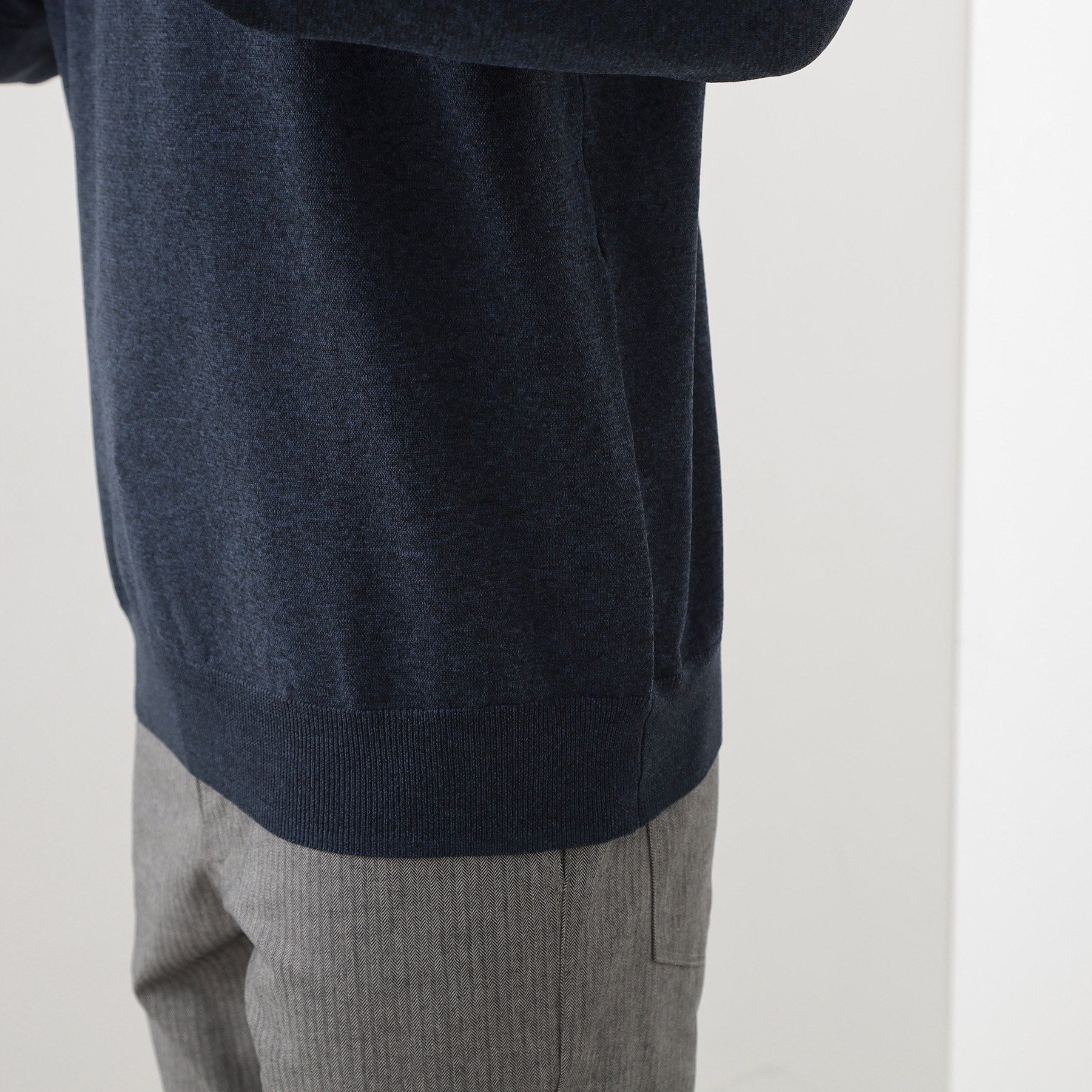 ザ ショップ ティーケー(メンズ) THE SHOP TK(Men) 【冬のビジネスシーンに最適】モックネックニット （ネイビー(094)） ネイビー(094)