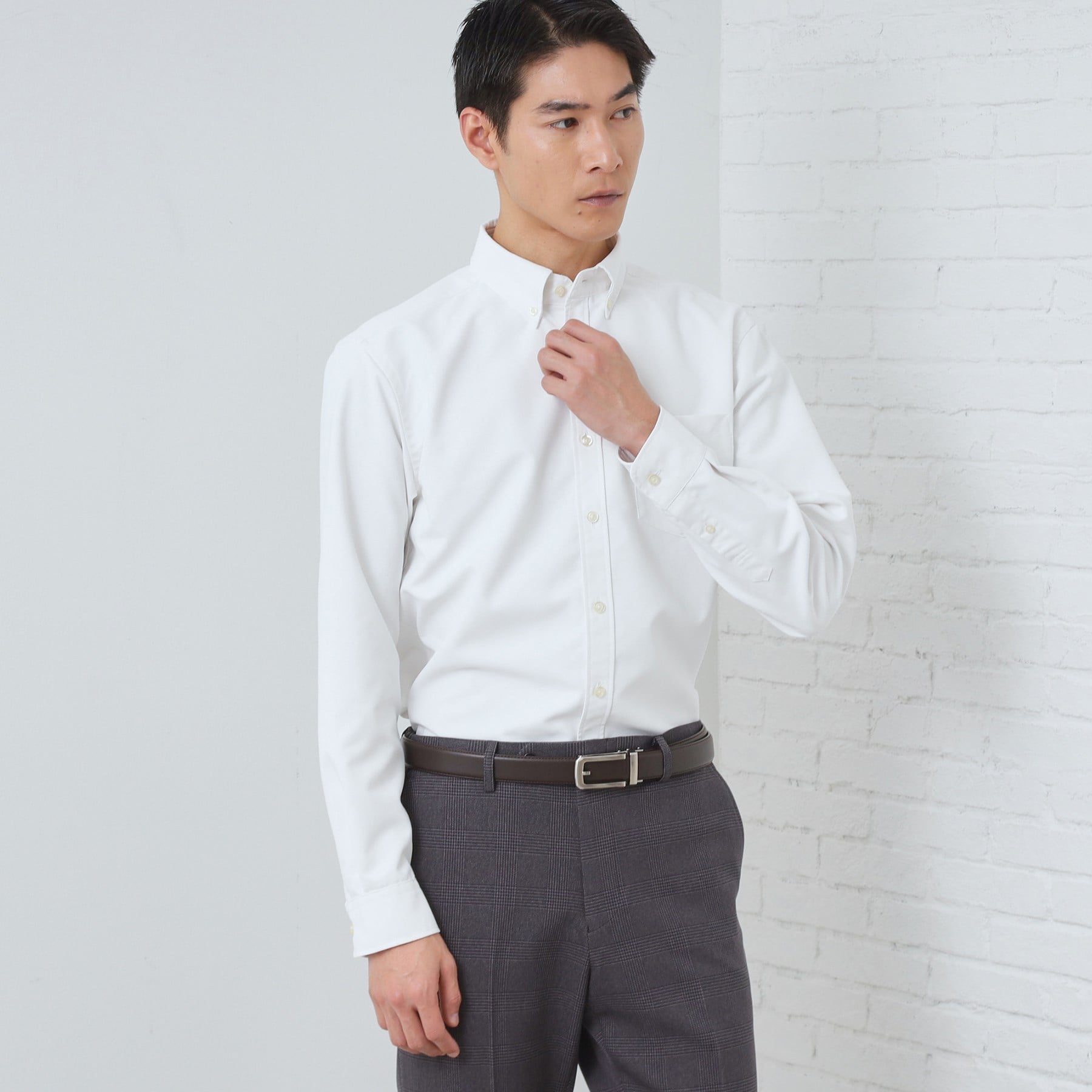 ザ ショップ ティーケー(メンズ) THE SHOP TK(Men) 【ON/OFF兼用】シャンブレー オックスシャツ 洗濯機OK / 吸水速乾 / 汗じみ防止 （オフホワイト(003)） オフホワイト(003)