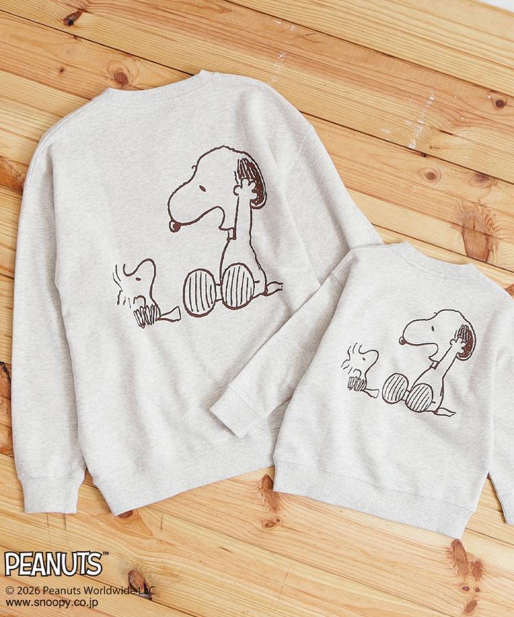 ザ ショップ ティーケー(メンズ) THE SHOP TK(Men) PEANUTS ／ ピーナッツ スヌーピー ミニ裏毛スウェット （ネイビー(094)） ネイビー(094)