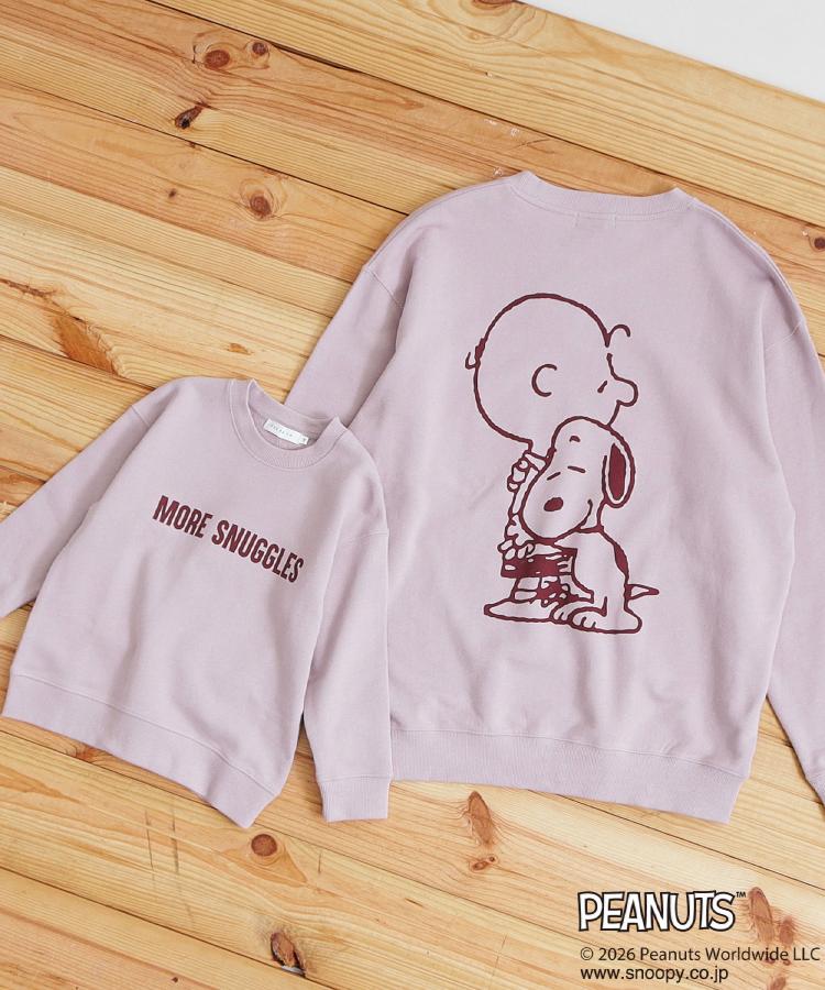 ザ ショップ ティーケー(メンズ) THE SHOP TK(Men) PEANUTS ／ ピーナッツ スヌーピー ミニ裏毛スウェット （ネイビー(094)） ネイビー(094)