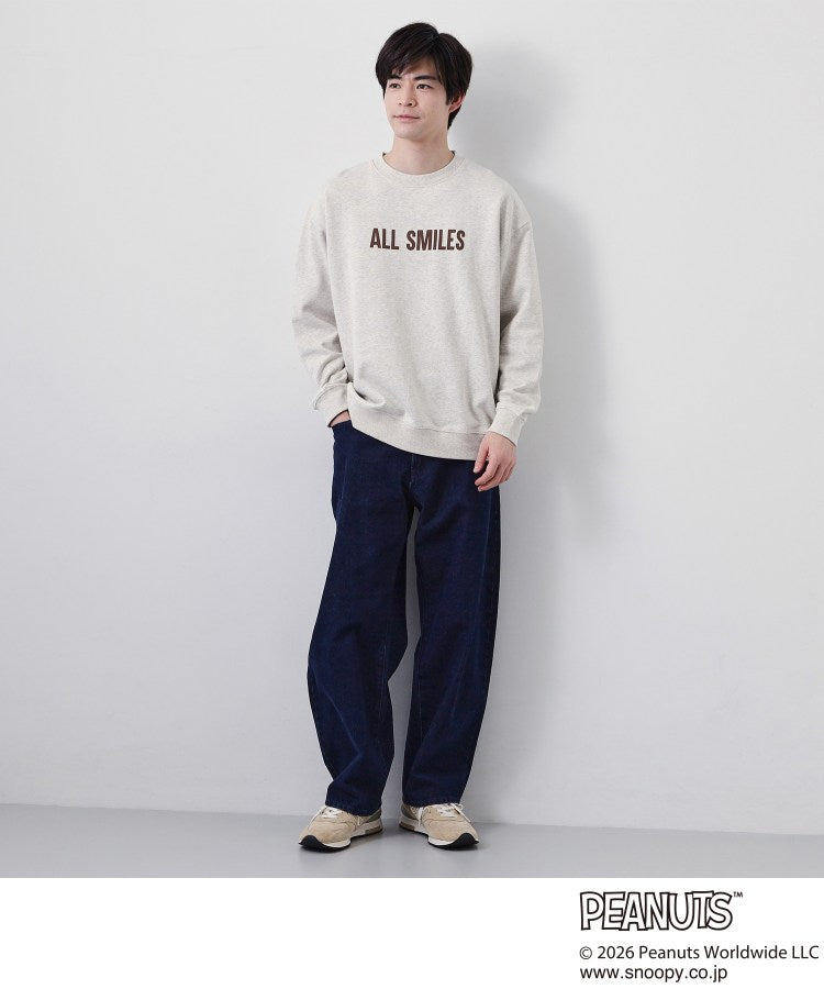 ザ ショップ ティーケー(メンズ) THE SHOP TK(Men) PEANUTS ／ ピーナッツ スヌーピー ミニ裏毛スウェット （ネイビー(094)） ネイビー(094)