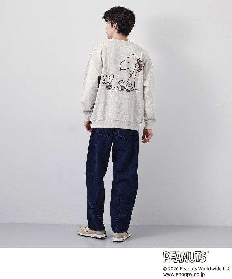 ザ ショップ ティーケー(メンズ) THE SHOP TK(Men) PEANUTS ／ ピーナッツ スヌーピー ミニ裏毛スウェット （ネイビー(094)） ネイビー(094)