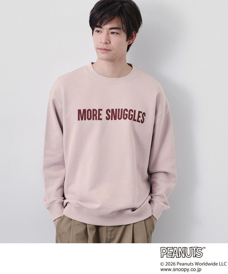 ザ ショップ ティーケー(メンズ) THE SHOP TK(Men) PEANUTS ／ ピーナッツ スヌーピー ミニ裏毛スウェット （ネイビー(094)） ネイビー(094)