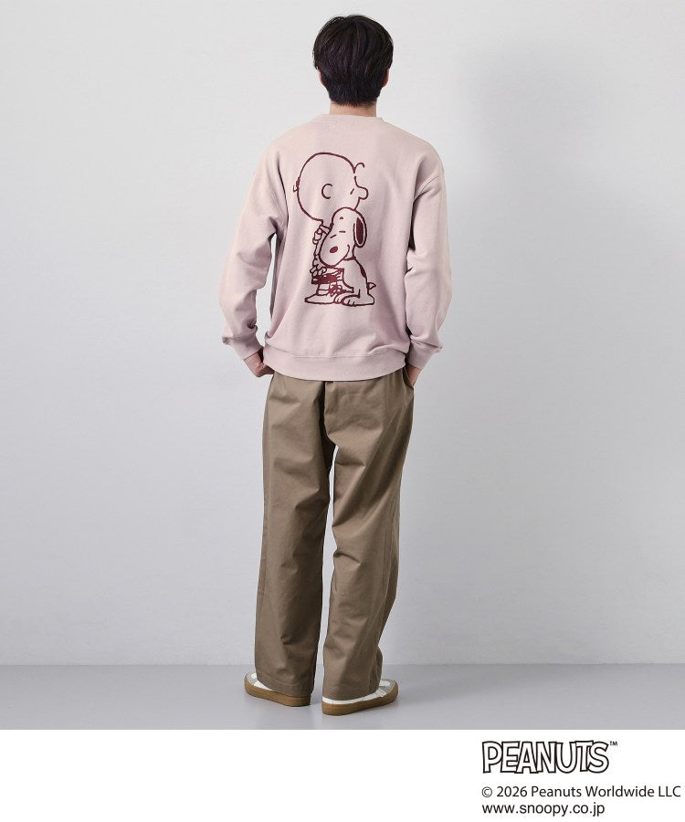 ザ ショップ ティーケー(メンズ) THE SHOP TK(Men) PEANUTS ／ ピーナッツ スヌーピー ミニ裏毛スウェット （ネイビー(094)） ネイビー(094)