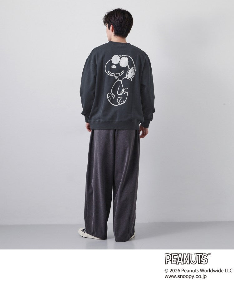 ザ ショップ ティーケー(メンズ) THE SHOP TK(Men) PEANUTS ／ ピーナッツ スヌーピー ミニ裏毛スウェット （ネイビー(094)） ネイビー(094)