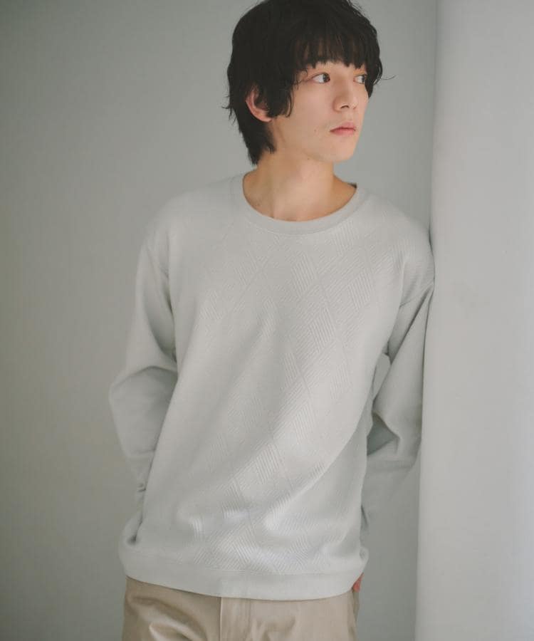 ザ ショップ ティーケー(メンズ) THE SHOP TK(Men) ジャガードリンクススウエット （ネイビー(094)） ネイビー(094)