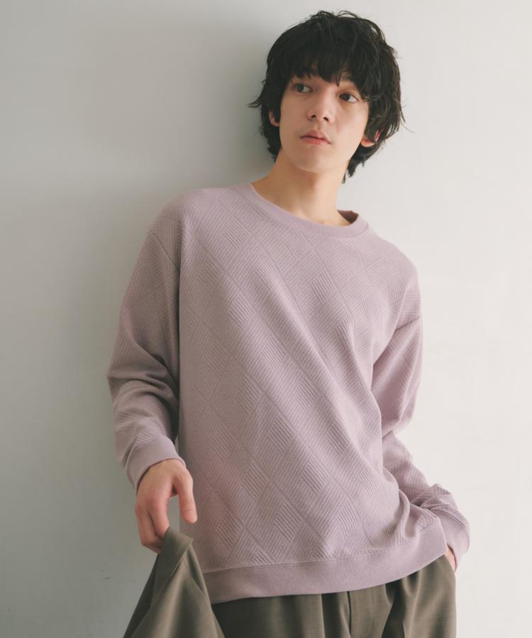 ザ ショップ ティーケー(メンズ) THE SHOP TK(Men) ジャガードリンクススウエット （ネイビー(094)） ネイビー(094)