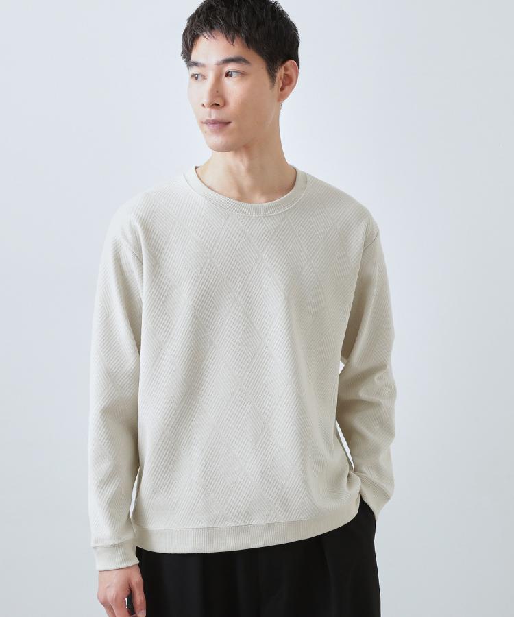 ザ ショップ ティーケー(メンズ) THE SHOP TK(Men) ジャガードリンクススウエット （ネイビー(094)） ネイビー(094)