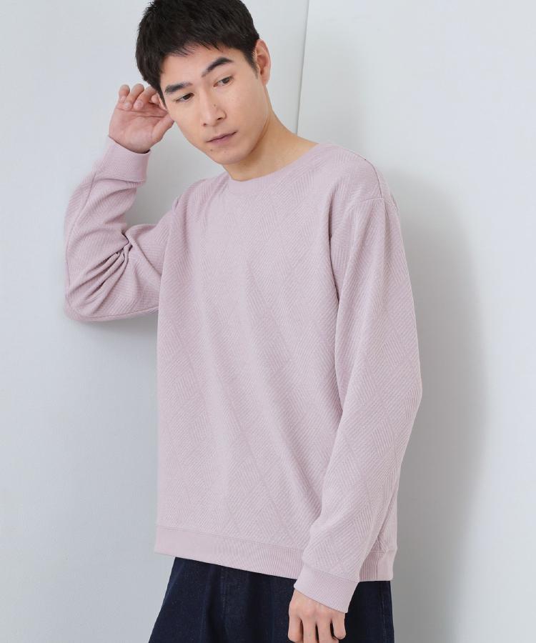 ザ ショップ ティーケー(メンズ) THE SHOP TK(Men) ジャガードリンクススウエット （ネイビー(094)） ネイビー(094)