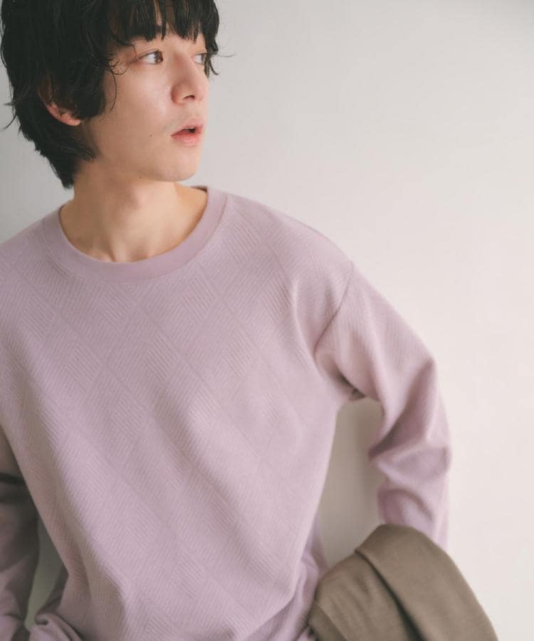 ザ ショップ ティーケー(メンズ) THE SHOP TK(Men) ジャガードリンクススウエット （ピンク(071)） ピンク(071)