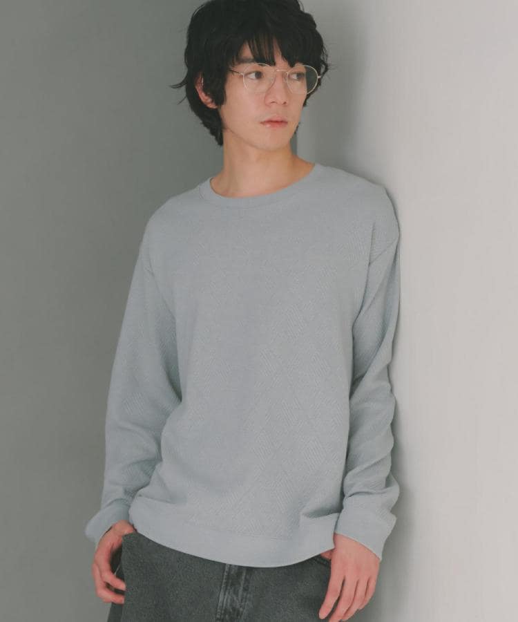 ザ ショップ ティーケー(メンズ) THE SHOP TK(Men) ジャガードリンクススウエット （ミントグリーン(021)） ミントグリーン(021)