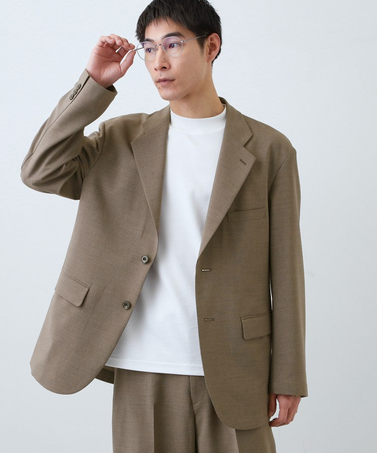 ザ ショップ ティーケー(メンズ) THE SHOP TK(Men) AVANT LINO リラックスジャケット セットアップ可／洗濯機OK （モカブラウン(042)） モカブラウン(042)