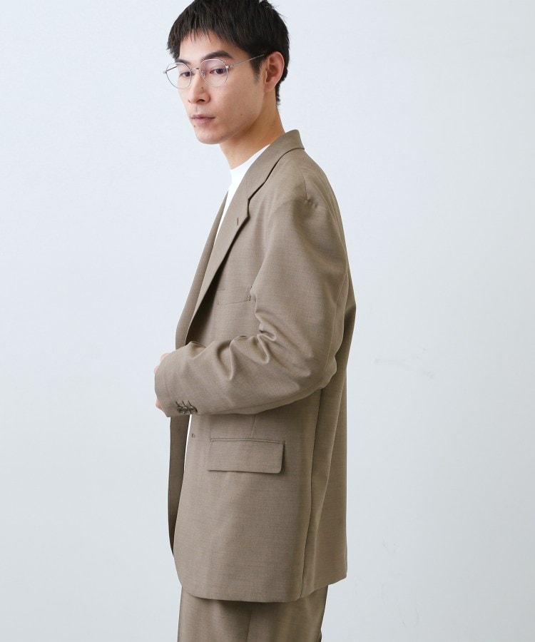ザ ショップ ティーケー(メンズ) THE SHOP TK(Men) AVANT LINO リラックスジャケット セットアップ可／洗濯機OK （モカブラウン(042)） モカブラウン(042)