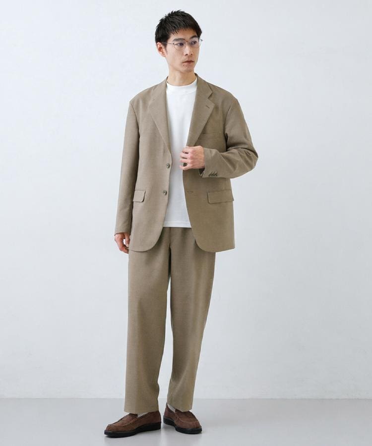 ザ ショップ ティーケー(メンズ) THE SHOP TK(Men) AVANT LINO リラックスジャケット セットアップ可／洗濯機OK （モカブラウン(042)） モカブラウン(042)