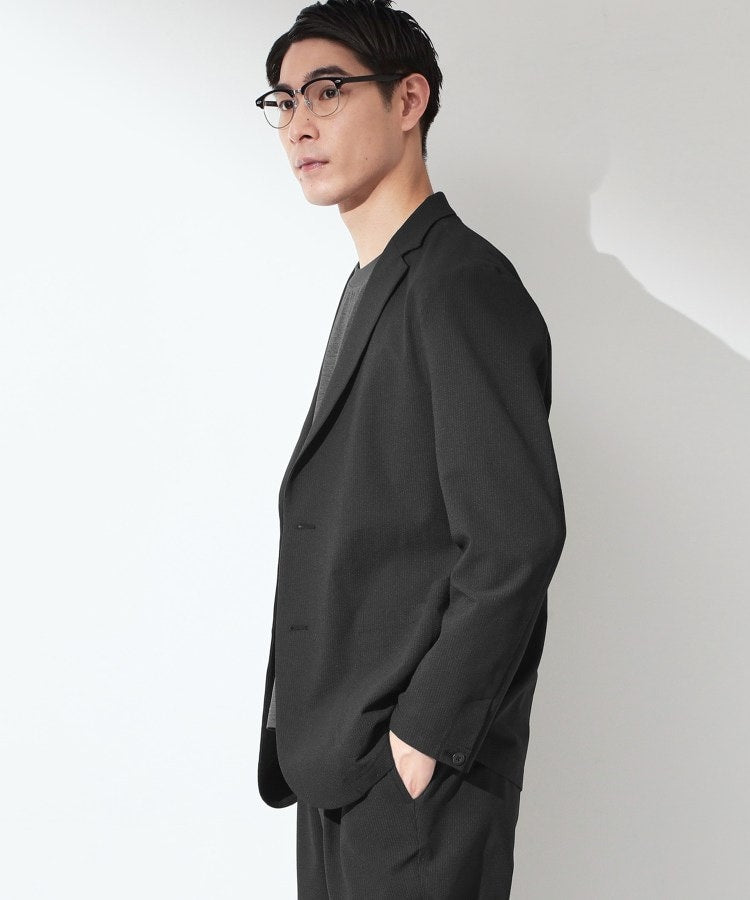 ザ ショップ ティーケー(メンズ) THE SHOP TK(Men) マイクロ シアサッカー ジャケット 洗濯機OK／セットアップ可 （ネイビー(094)） ネイビー(094)