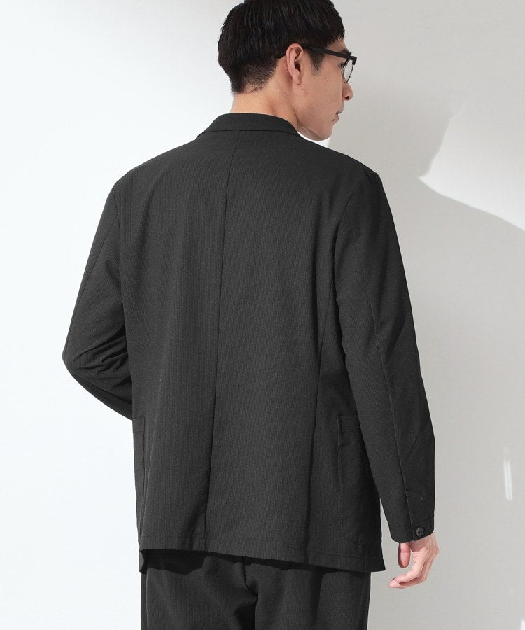 ザ ショップ ティーケー(メンズ) THE SHOP TK(Men) マイクロ シアサッカー ジャケット 洗濯機OK／セットアップ可 （ネイビー(094)） ネイビー(094)