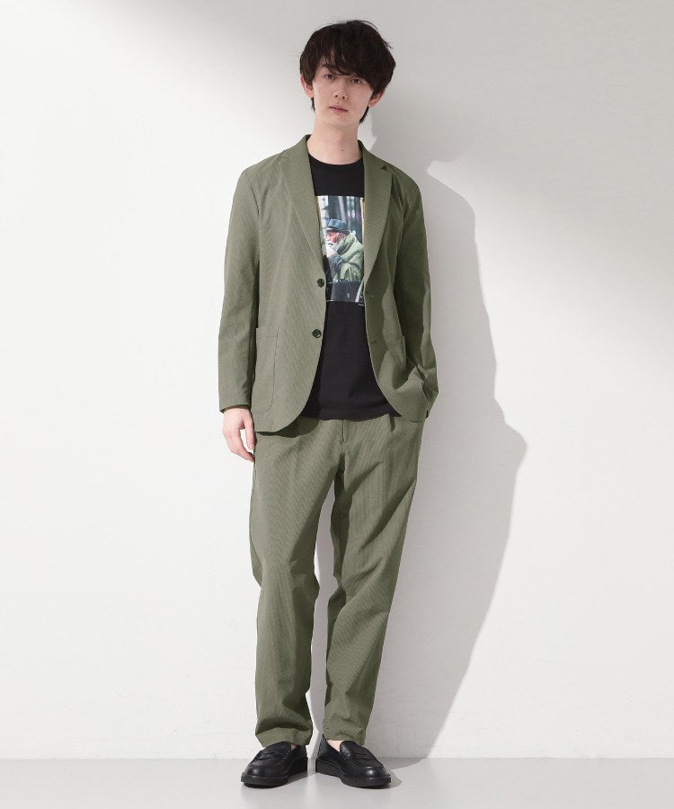 ザ ショップ ティーケー(メンズ) THE SHOP TK(Men) マイクロ シアサッカー ジャケット 洗濯機OK／セットアップ可 （ネイビー(094)） ネイビー(094)