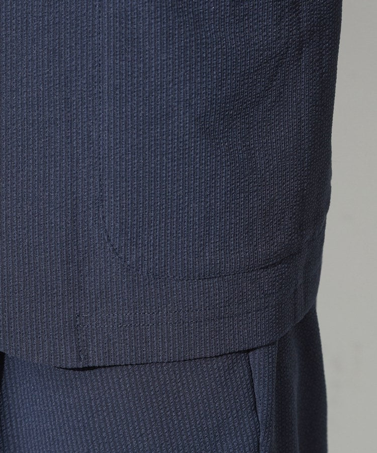 ザ ショップ ティーケー(メンズ) THE SHOP TK(Men) マイクロ シアサッカー ジャケット 洗濯機OK／セットアップ可 （ネイビー(094)） ネイビー(094)