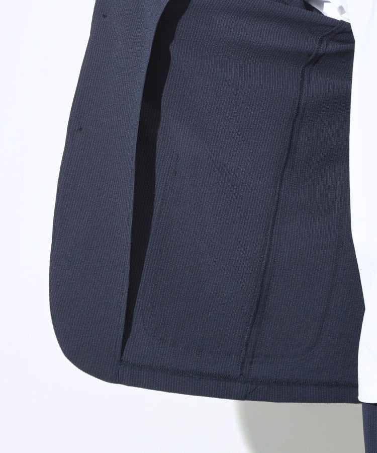 ザ ショップ ティーケー(メンズ) THE SHOP TK(Men) マイクロ シアサッカー ジャケット 洗濯機OK／セットアップ可 （ネイビー(094)） ネイビー(094)