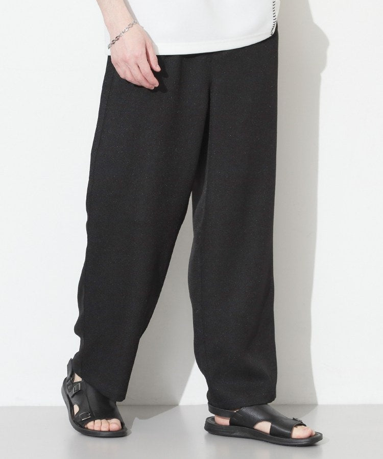 ザ ショップ ティーケー(メンズ) THE SHOP TK(Men) パナマメッシュ ワイドイージーパンツ 洗濯機OK／セットアップ可 （ブラック(019)） ブラック(019)