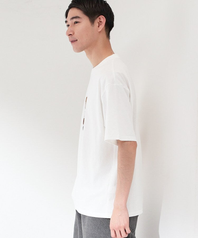 ザ ショップ ティーケー(メンズ) THE SHOP TK(Men) クマ サガラ刺繍 半袖Tシャツ 【洗濯機OK】 （ネイビー(394)） ネイビー(394)