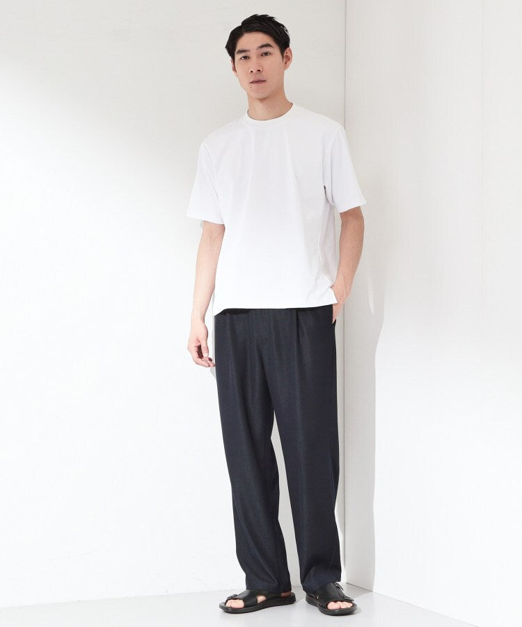 ザ ショップ ティーケー(メンズ) THE SHOP TK(Men) デニムライク セミワイドイージーパンツ 【ベルト要らず／洗濯機OK】 （ブルー(091)） ブルー(091)