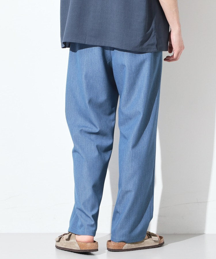 ザ ショップ ティーケー(メンズ) THE SHOP TK(Men) デニムライク セミワイドイージーパンツ 【ベルト要らず／洗濯機OK】 （ブルー(091)） ブルー(091)