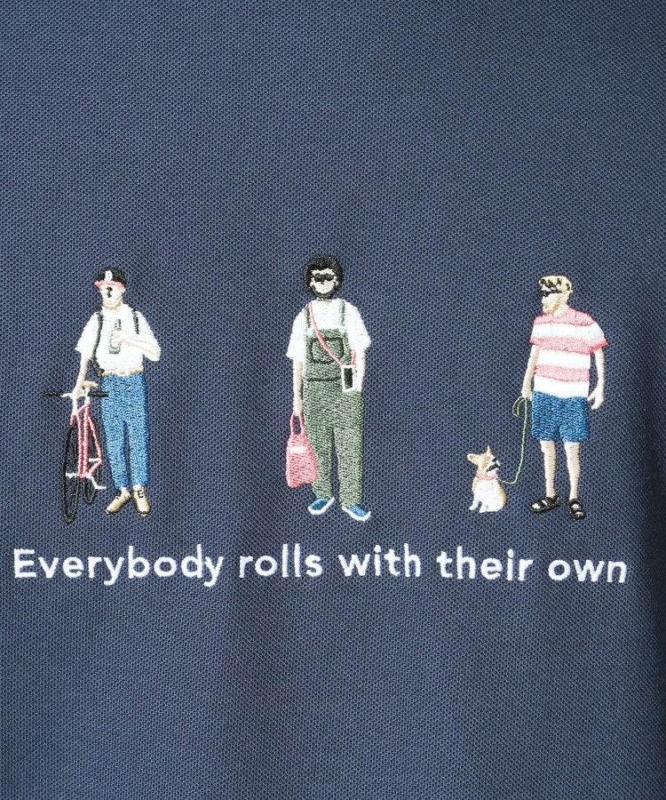 ザ ショップ ティーケー(メンズ) THE SHOP TK(Men) 刺繍×ロゴ 鹿の子 半袖Tシャツ 【洗濯機OK】 （オフホワイト(003)） オフホワイト(003)