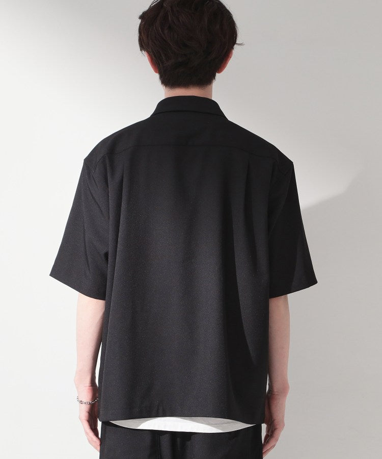 ザ ショップ ティーケー(メンズ) THE SHOP TK(Men) リラックスワイド 5分袖ジャケット セットアップ可／洗濯機OK （ブラック(019)） ブラック(019)