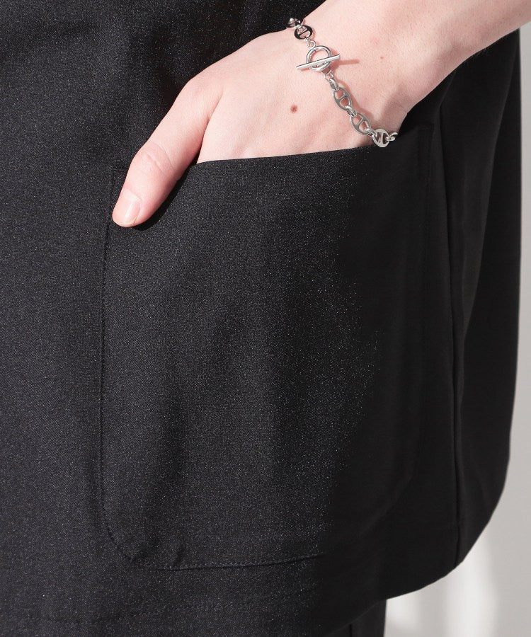 ザ ショップ ティーケー(メンズ) THE SHOP TK(Men) リラックスワイド 5分袖ジャケット セットアップ可／洗濯機OK （ブラック(019)） ブラック(019)