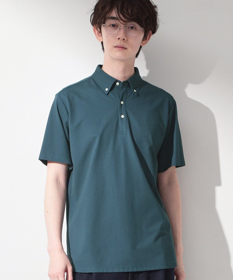 ザ ショップ ティーケー(メンズ) THE SHOP TK(Men) アイス カノコポロシャツ 接触冷感／洗濯機OK （ブルーグリーン(097)） ブルーグリーン(097)